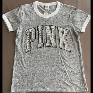 PINK Victoria Secret Gray “PINK” Shirt